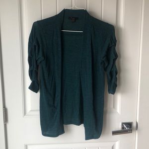 Deep green/blue Forever 21 3/4 sleeve cardigan